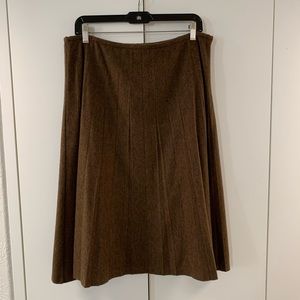 Chic Brown A-Line Women's Skirt